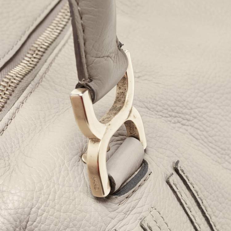 Pre Owned Chloe Grey Leather Large Marcie Shoulder Bag