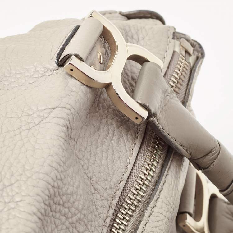 Pre Owned Chloe Grey Leather Large Marcie Shoulder Bag