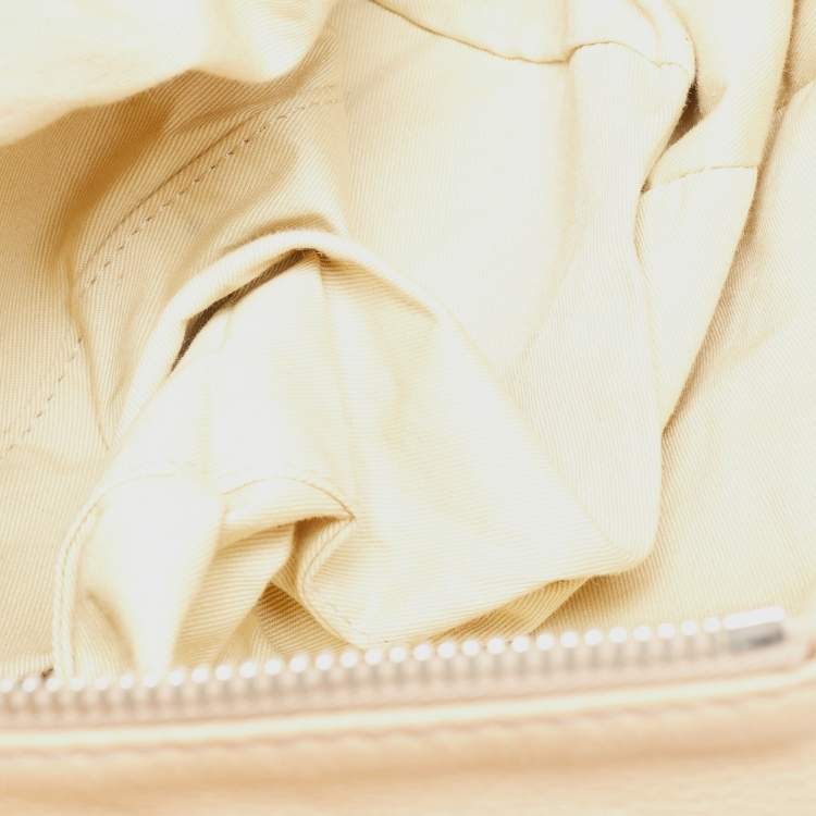 Pre Owned Chloe Beige Leather Paddington Front Pocket Satchel