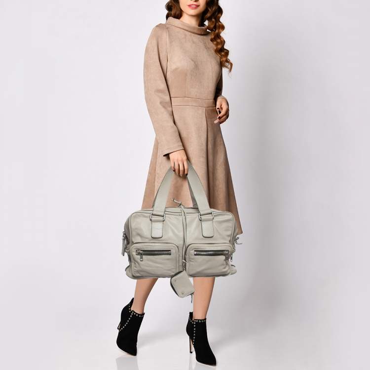 Pre Owned Chloe Grey Leather Large Betty Satchel