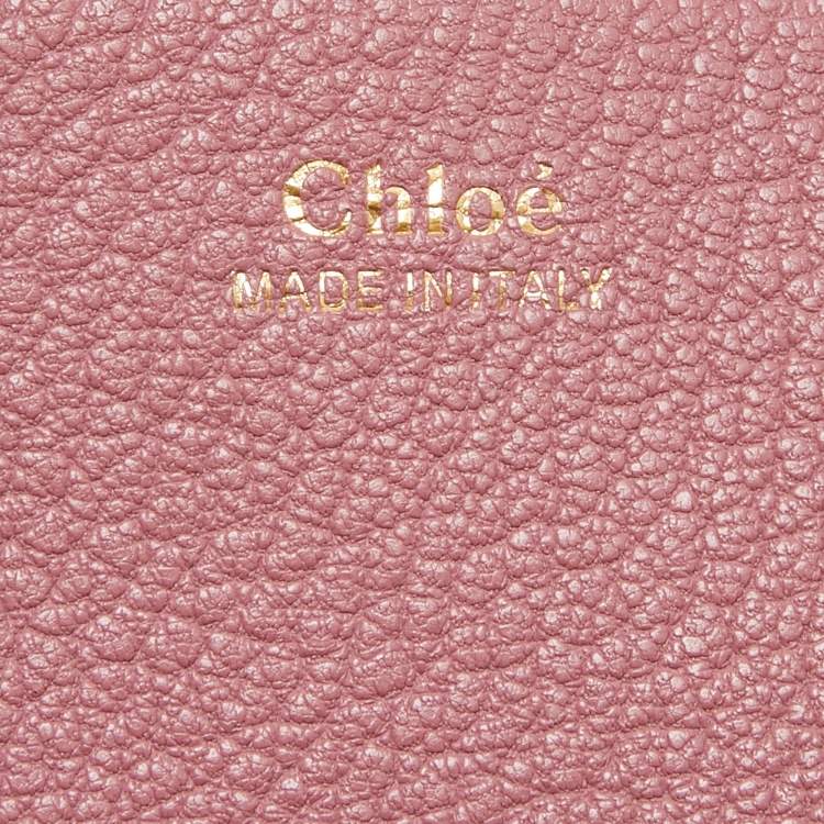 Pre Owned Chloe Old Rose Leather Medium Drew Shoulder Bag