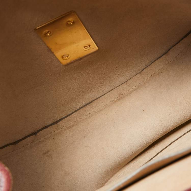 Pre Owned Chloe Old Rose Leather Medium Drew Shoulder Bag
