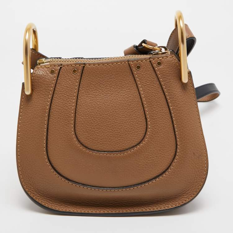 Pre Owned Chloe Brown Leather Nano Hayley Crossbody Bag