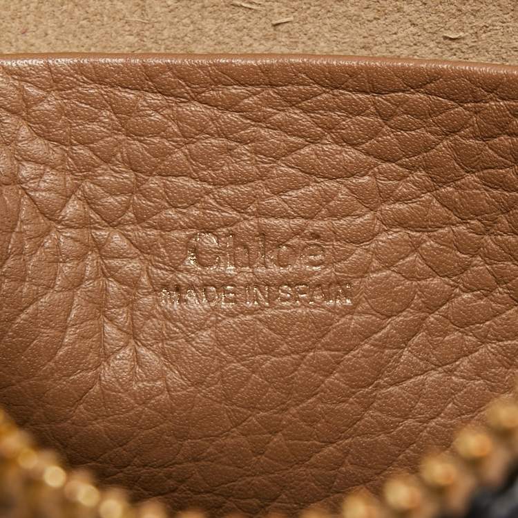 Pre Owned Chloe Brown Leather Nano Hayley Crossbody Bag