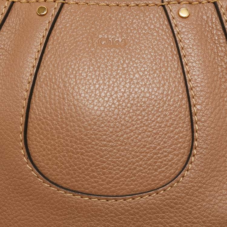 Pre Owned Chloe Brown Leather Nano Hayley Crossbody Bag