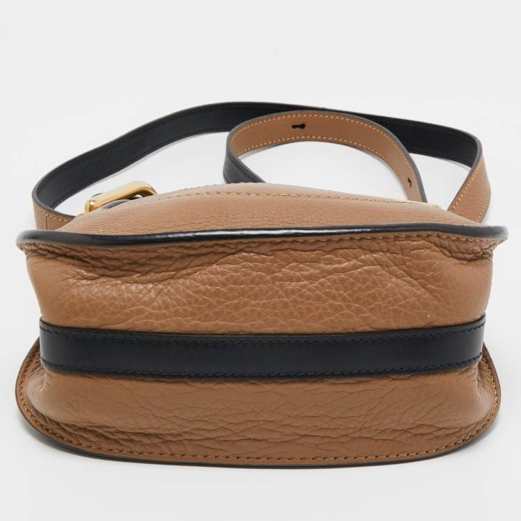 Pre Owned Chloe Brown Leather Nano Hayley Crossbody Bag
