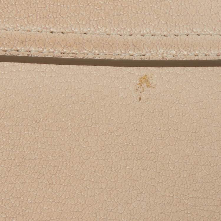Pre Owned Chloe Cream Leather Small Drew Chain Crossbody Bag