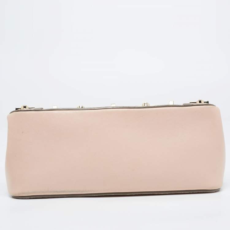 Pre Owned Chloe Light Pink Leather Medium Crystals Embellished Elsie Shoulder Bag