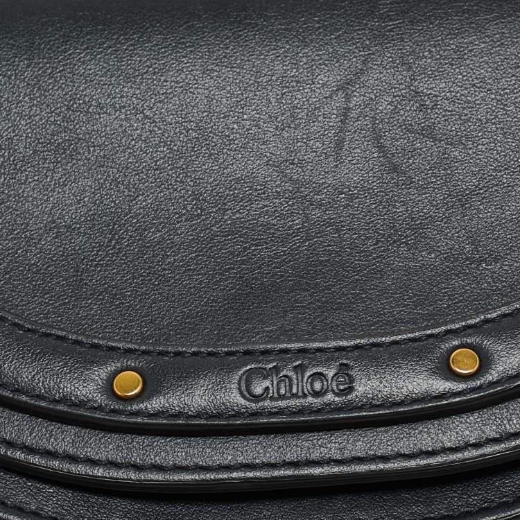 مملوكة مسبقًا Chloé Black Leather Nile Bracelet Minaudiere Crossbody Bag