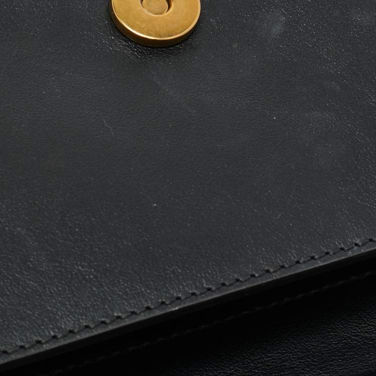 مملوكة مسبقًا Chloé Black Leather Nile Bracelet Minaudiere Crossbody Bag