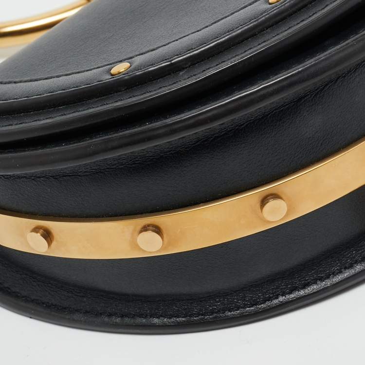 مملوكة مسبقًا Chloé Black Leather Nile Bracelet Minaudiere Crossbody Bag