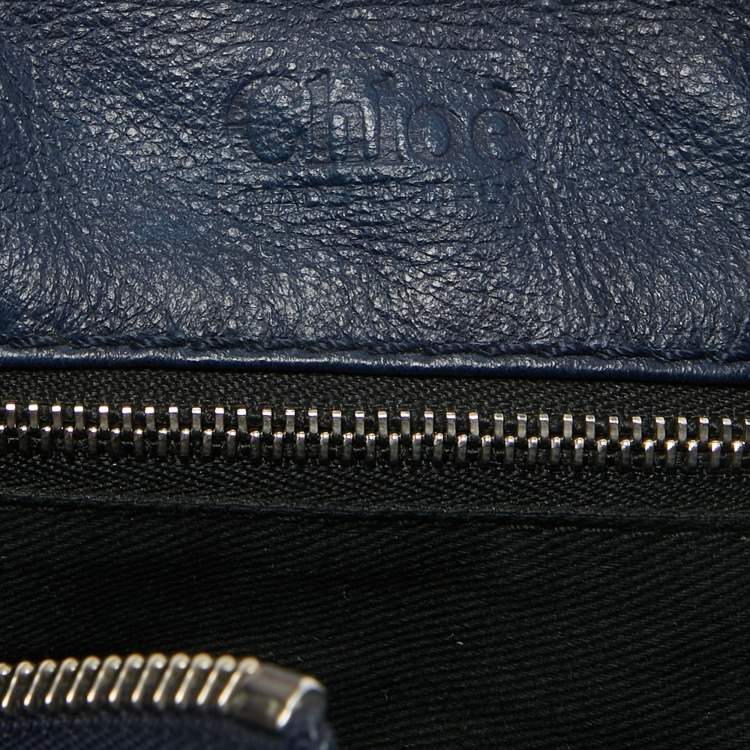 Pre Owned Chloe Blue Leather Medium Paddington Satchel