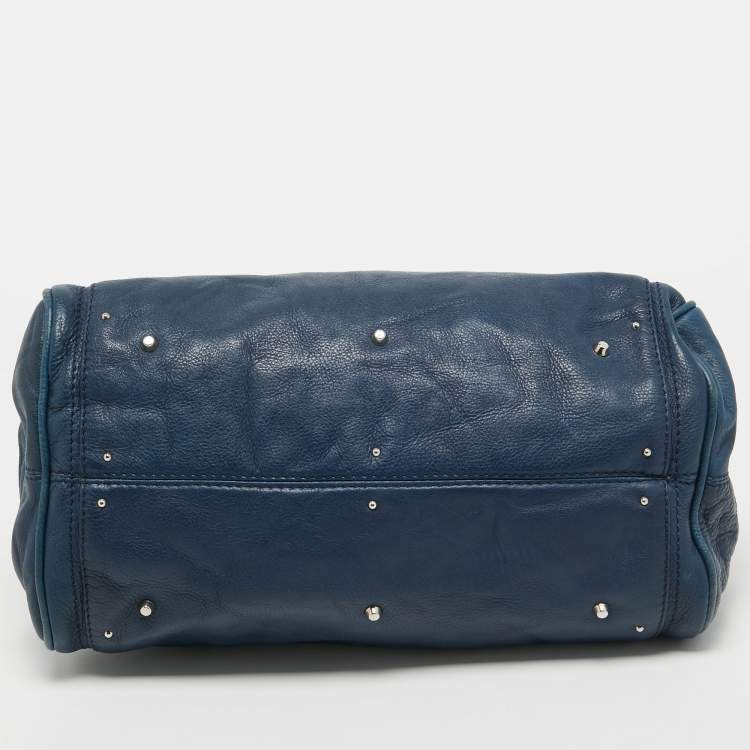 Pre Owned Chloe Blue Leather Medium Paddington Satchel