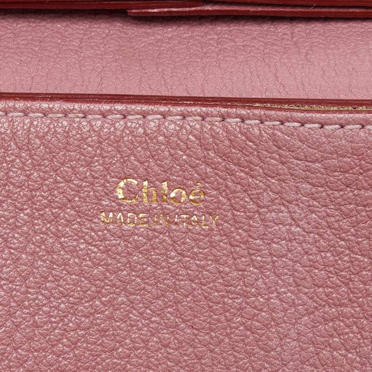 Pre Owned Chloe Pink Leather Medium Drew Shoulder Bag