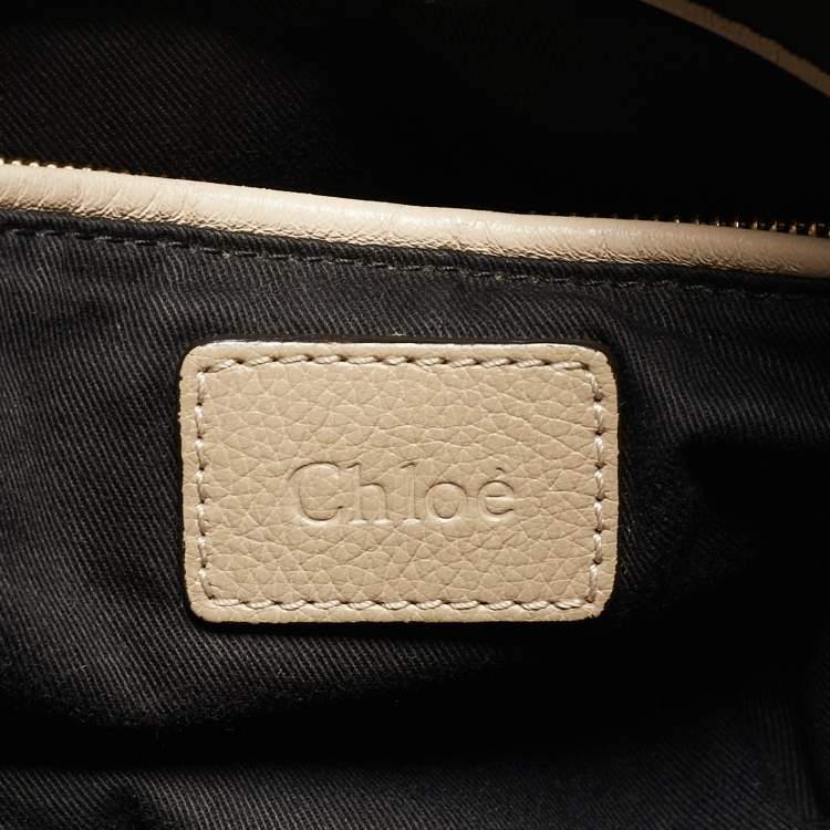 Pre Owned Chloe Beige Leather Medium Paraty Satchel