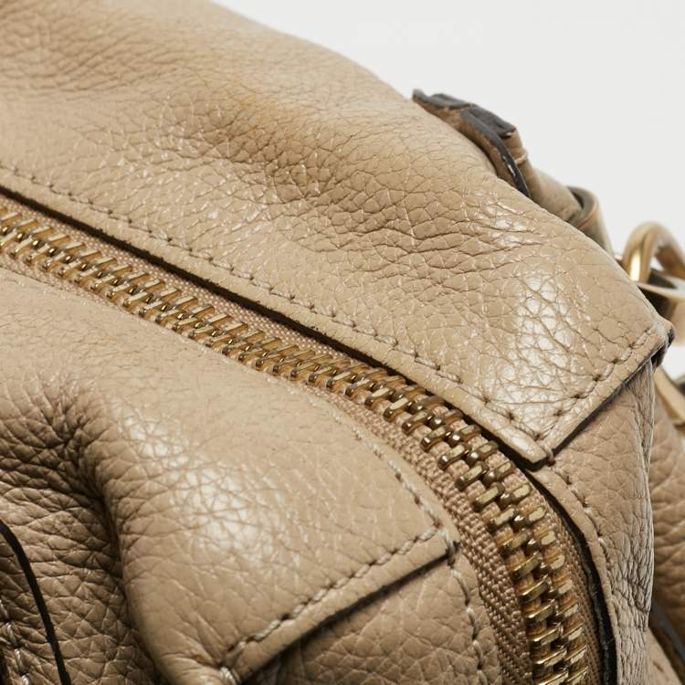 Pre Owned Chloe Beige Leather Medium Paraty Satchel
