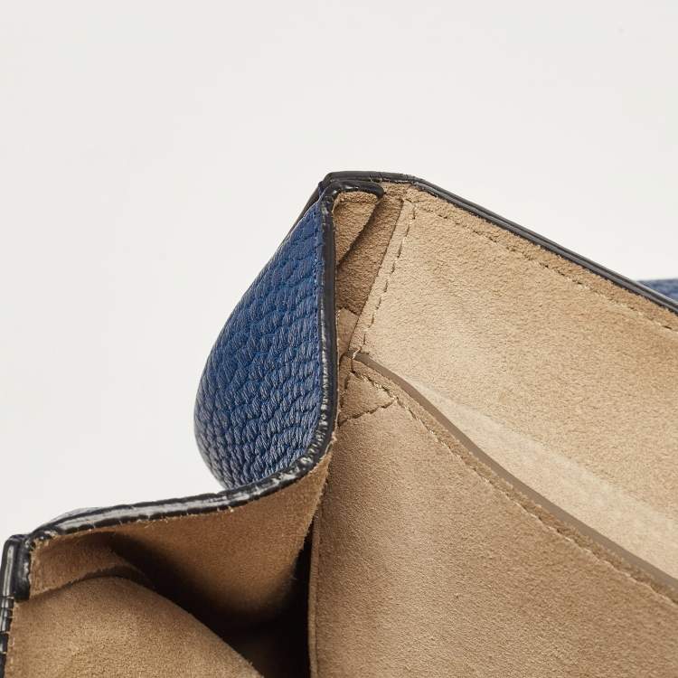 Pre Owned Chloe Blue Leather Medium Drew Shoulder Bag