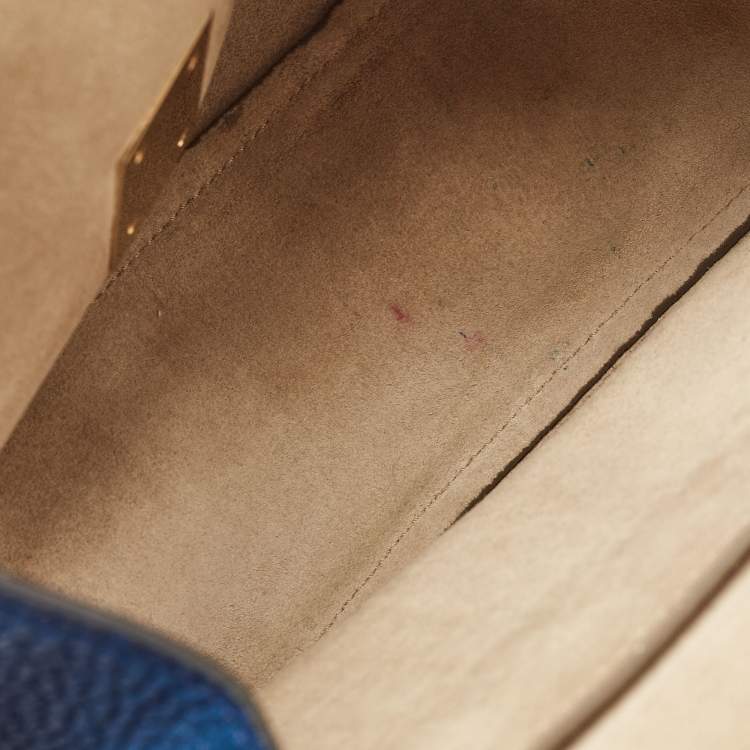 Pre Owned Chloe Blue Leather Medium Drew Shoulder Bag