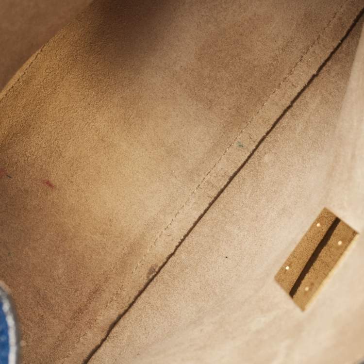 Pre Owned Chloe Blue Leather Medium Drew Shoulder Bag