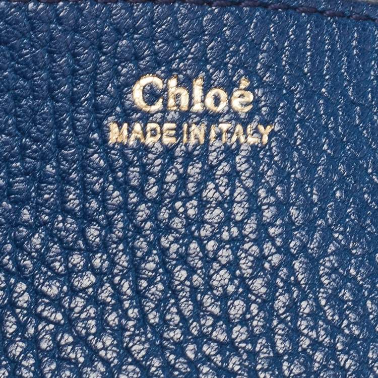 Pre Owned Chloe Blue Leather Medium Drew Shoulder Bag