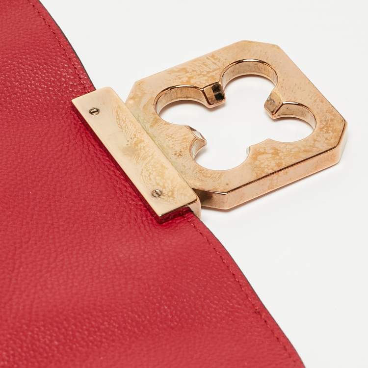 مملوكة مسبقًا Chloe Red Leather Small Elsie Shoulder Bag