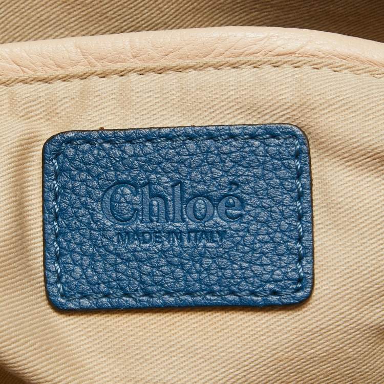 Pre Owned Chloe Blue Leather Medium Paraty Satchel