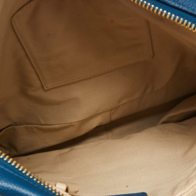 Pre Owned Chloe Blue Leather Medium Paraty Satchel