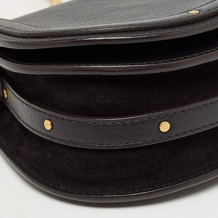 Pre Owned Chloe Black Leather Small Nile Bracelet Bag