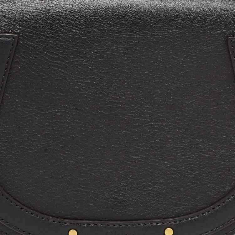 Pre Owned Chloe Black Leather Small Nile Bracelet Bag
