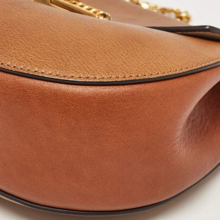 مملوكة مسبقًا Chloe Brown Leather Medium Drew Shoulder Bag