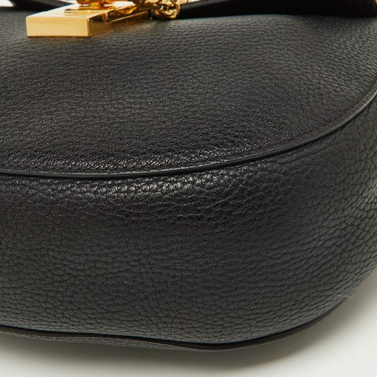 Pre Owned Chloe Black Leather Medium Drew Shoulder Bag