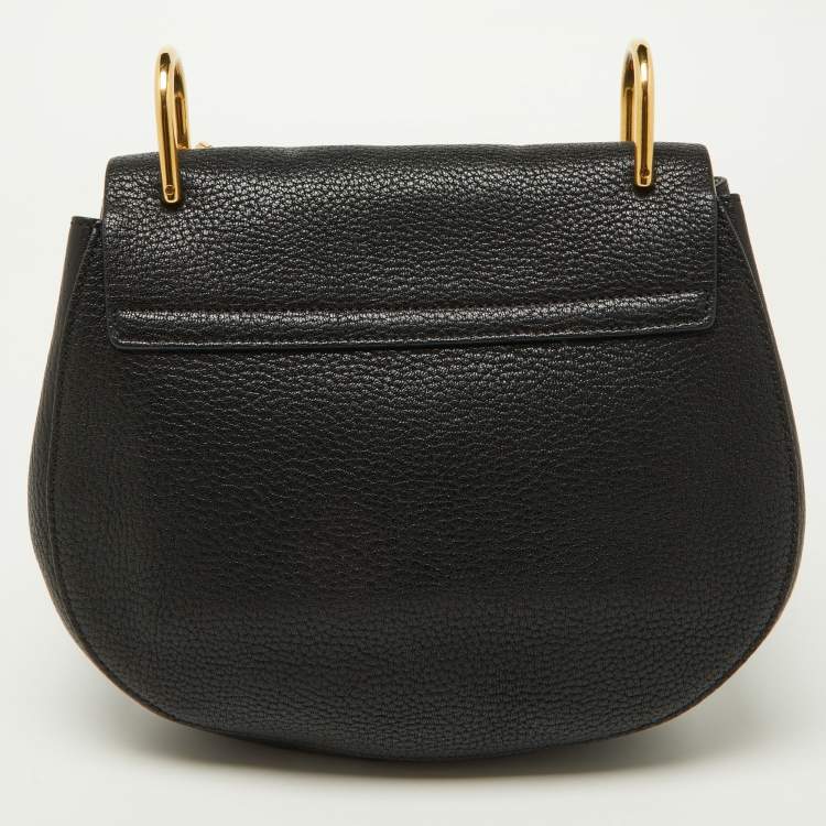 Pre Owned Chloe Black Leather Medium Drew Shoulder Bag