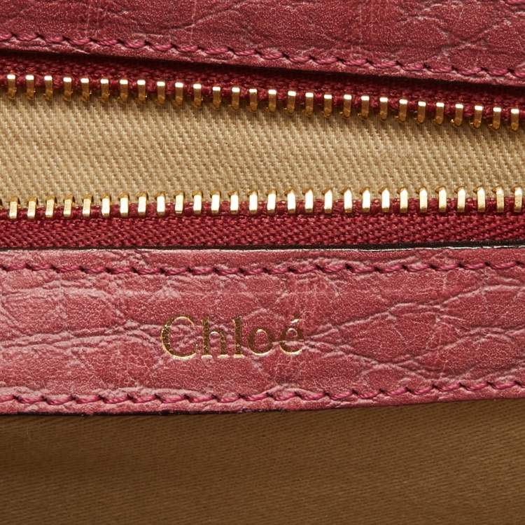 مملوكة مسبقًا Chloe Pink Leather Medium Sally Shoulder Bag