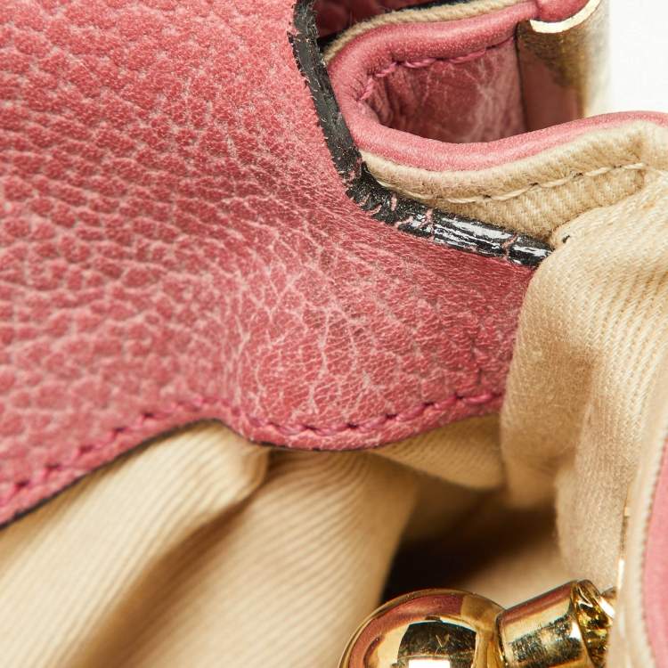 مملوكة مسبقًا Chloe Pink Leather Medium Sally Shoulder Bag