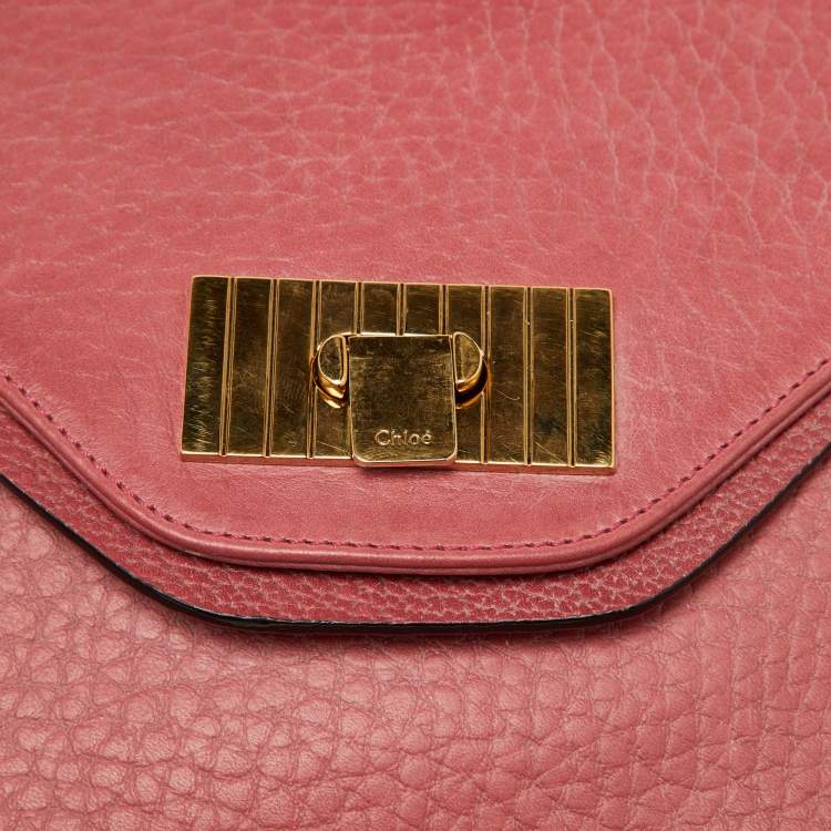 مملوكة مسبقًا Chloe Pink Leather Medium Sally Shoulder Bag