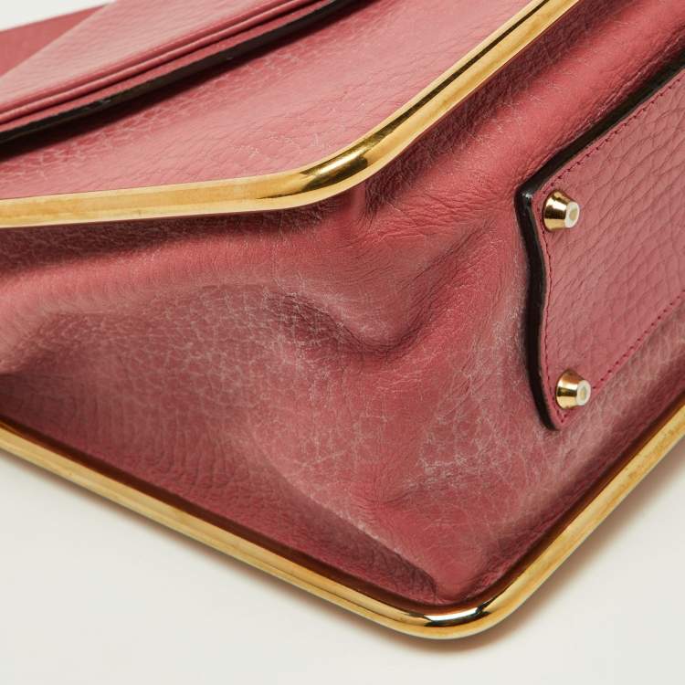مملوكة مسبقًا Chloe Pink Leather Medium Sally Shoulder Bag