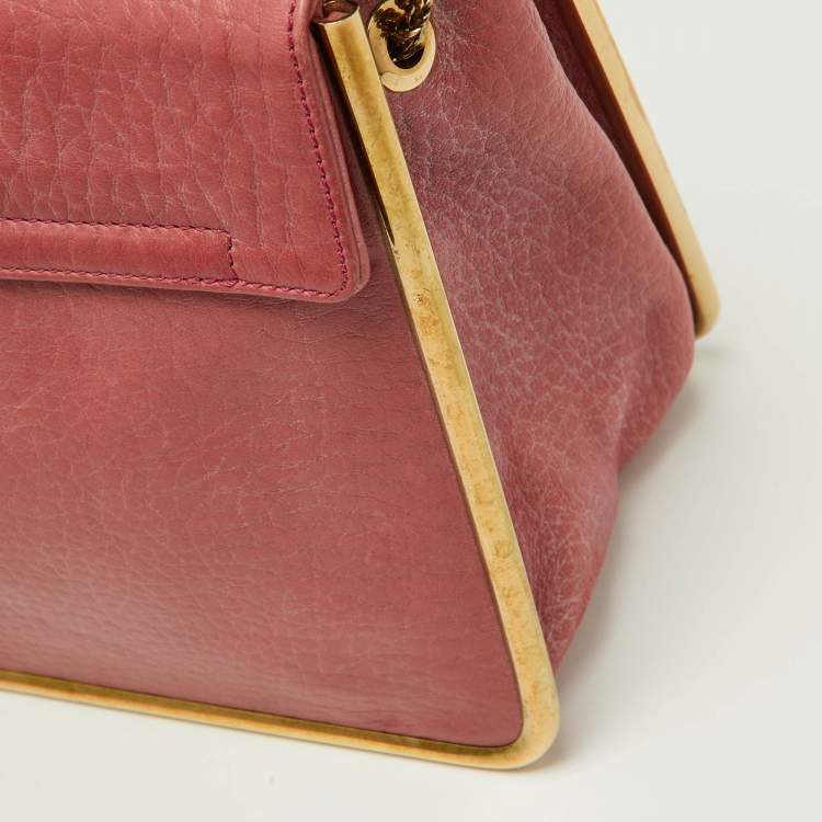 مملوكة مسبقًا Chloe Pink Leather Medium Sally Shoulder Bag