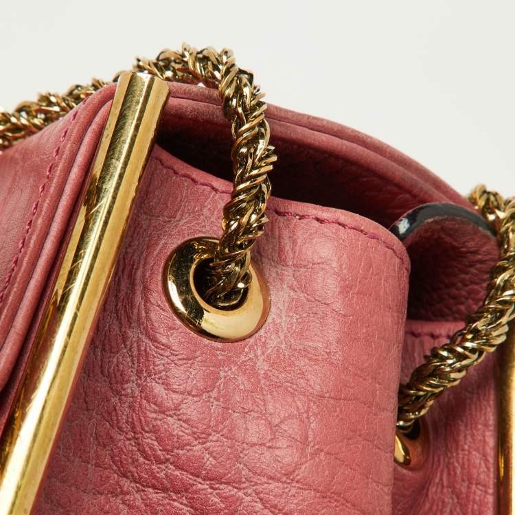مملوكة مسبقًا Chloe Pink Leather Medium Sally Shoulder Bag