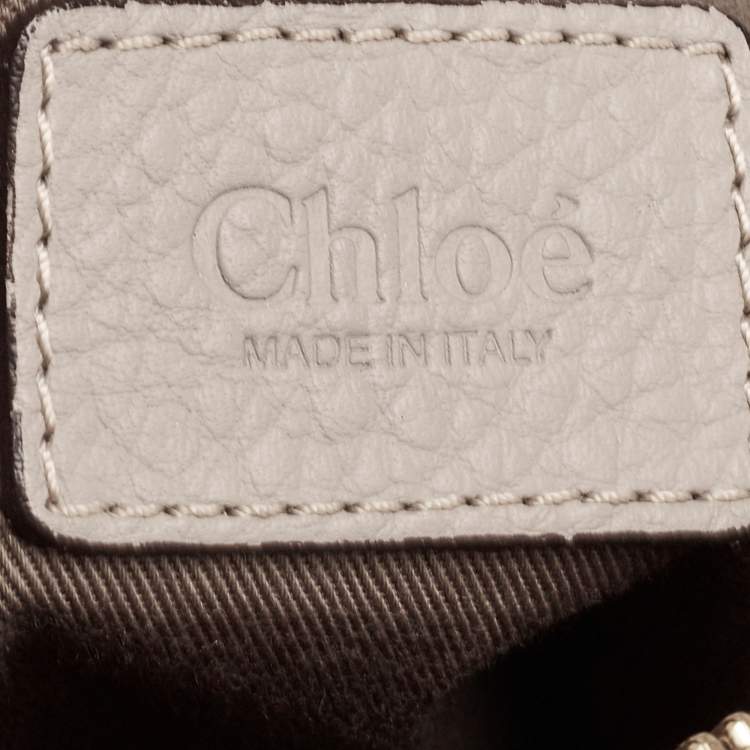 Pre Owned Chloé Grey Leather Medium Marcie Satchel