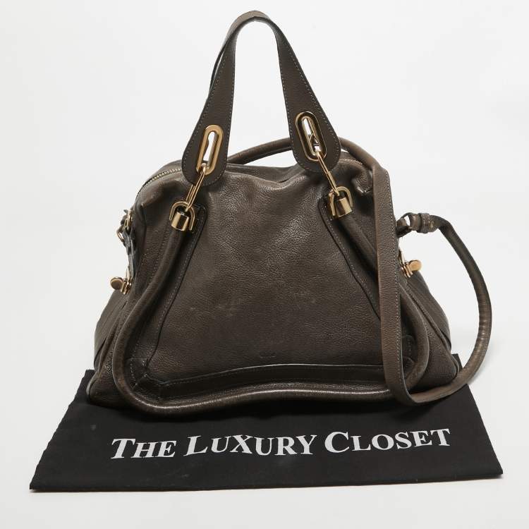 Pre Owned Chloe Brown Leather Medium Paraty Satchel