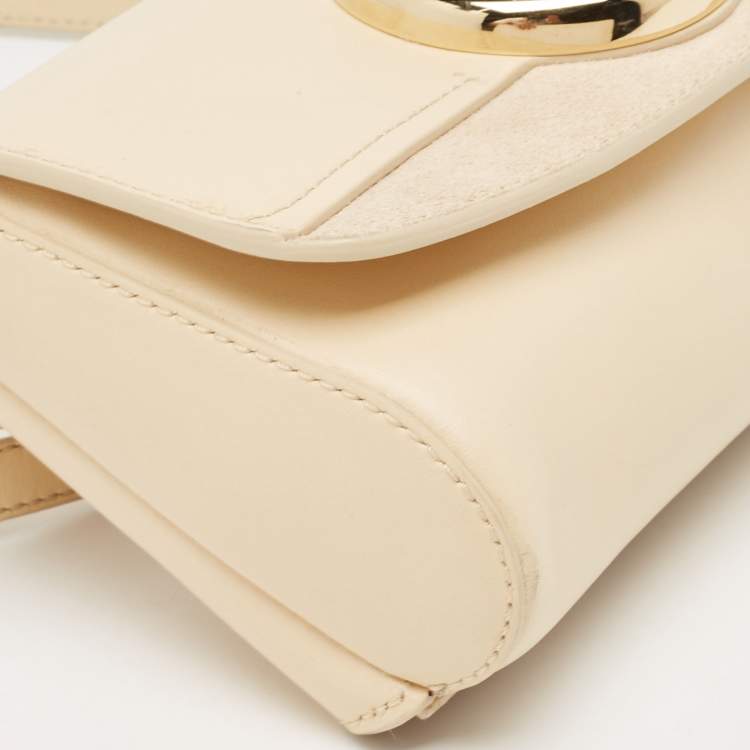 Pre Owned Chloe Cream Leather and Suede Chloe C Belt Bag