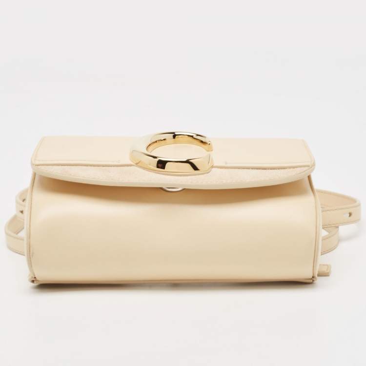 Pre Owned Chloe Cream Leather and Suede Chloe C Belt Bag