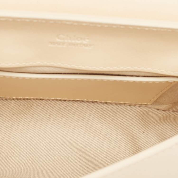 Pre Owned Chloe Cream Leather and Suede Chloe C Belt Bag