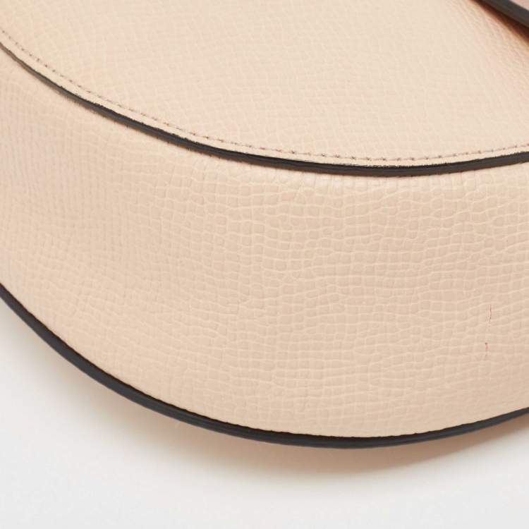 Pre Owned Chloe Peach/Brown Pebbled Leather Medium Drew Shoulder Bag