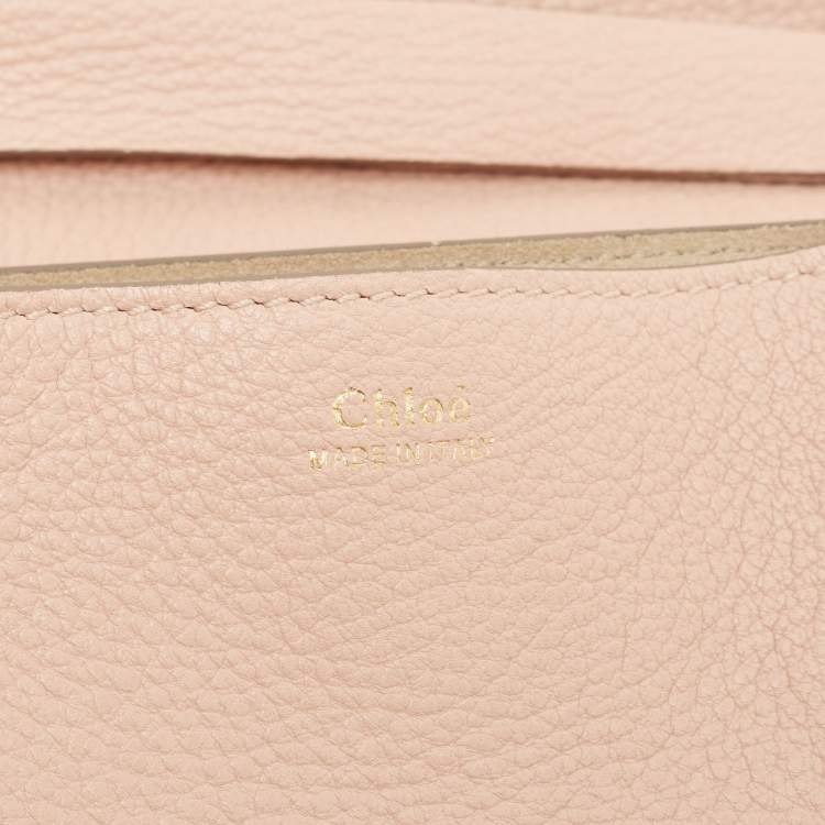 Pre Owned Chloe Rose Poudre Leather Large Drew Shoulder Bag