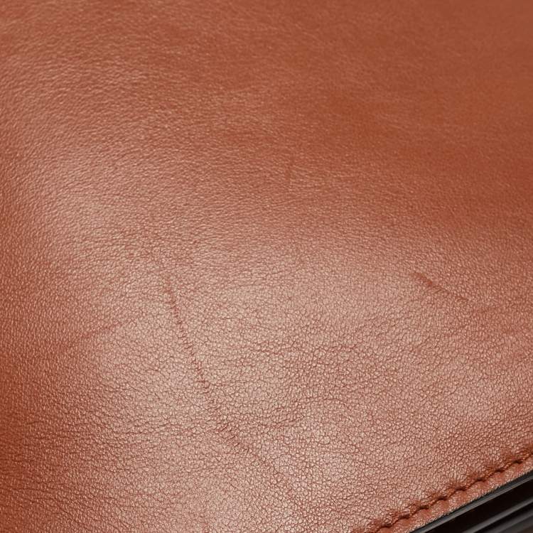 Pre Owned Chloe Brown Leather and Suede Medium Faye Shoulder Bag