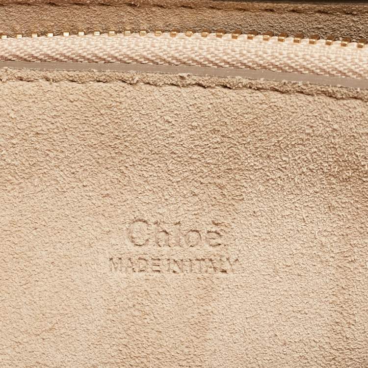 Pre Owned Chloe Brown Leather and Suede Medium Faye Shoulder Bag