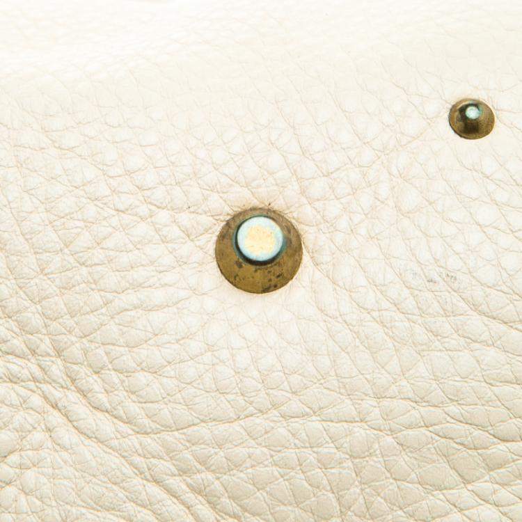 Pre Owned Chloe Cream Leather Medium Paddington Satchel
