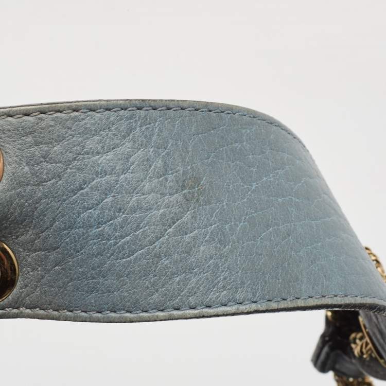 Pre Owned Chloe Blue Leather Medium Sally Shoulder Bag