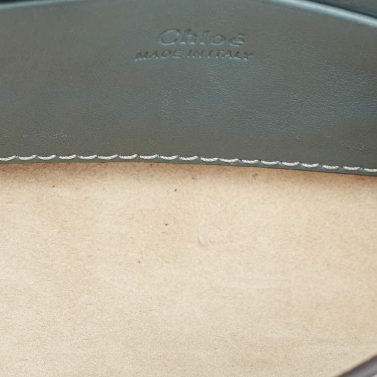 Pre Owned Chloe Blue Leather and Suede Mini Faye Crossbody Bag
